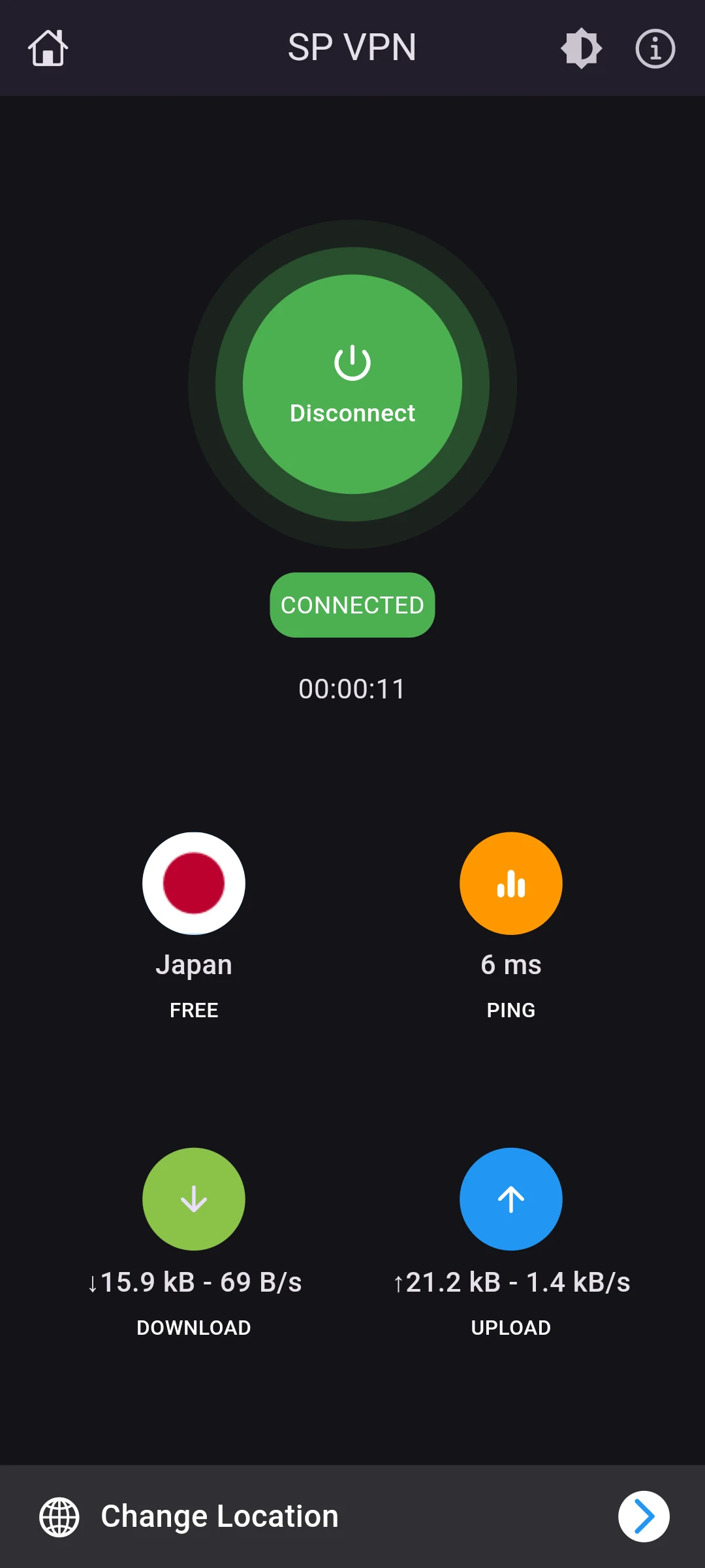 SP VPN screenshot